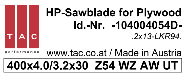 TC-sawblade  TAC 104004054D2