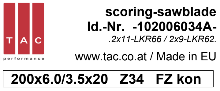 HM-Vorritzer  TAC 102006034A