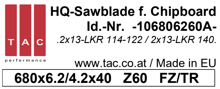 HM-Sägeblatt  TAC 106806260A