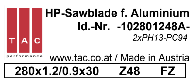 HM-Sägeblatt  TAC 102801248A