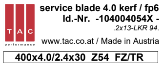 HM-Sägeblatt  TAC 104004054X