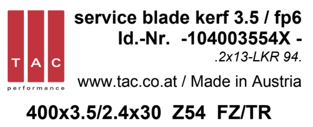 HM-Sägeblatt  TAC 104003554X