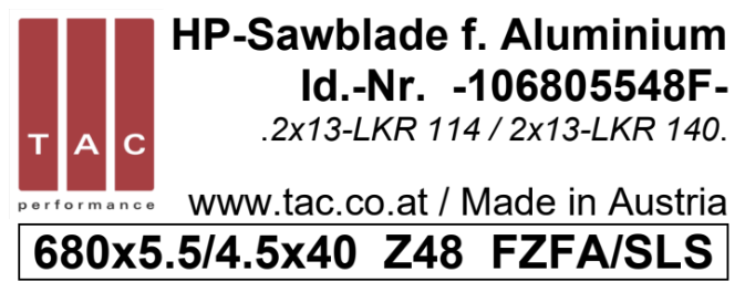 HM-Sägeblatt  TAC 106805548F