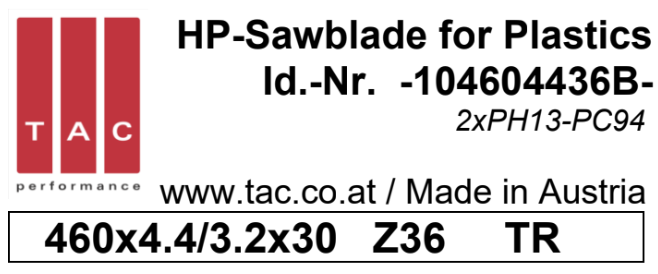 DIA-sawbalde  TAC 104604436B