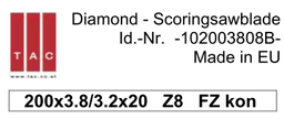 [10 200 38 08 B] DIA-incisore  TAC 102003808B