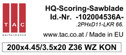[10 200 45 36 A] HM-incisore  TAC 102004536A