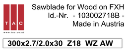 [10 300 27 18 B] HM-sawlade  TAC 103002718B