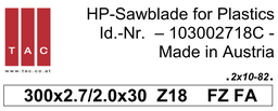 [10 300 27 18 C] TC-sawblade TAC 103002718C