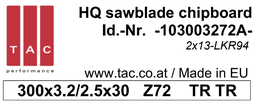 [10 300 32 72 A] TC-sawblade  TAC 103003272A