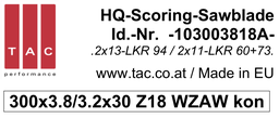 [10 300 38 18 A] TC-scorer  TAC 103003818A