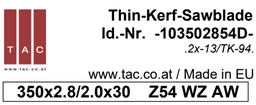[10 350 28 54 D] TC-sawblade  TAC 103502854D