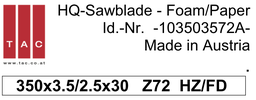 [10 350 35 72 A] TC-sawbalde  TAC 103503572A