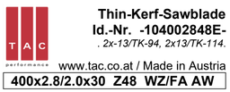 [10 400 28 48 E] TC-sawblade  TAC 104002848E