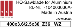 [10 400 36 36 A] HM-Sägeblatt  TAC 104003636A