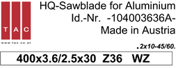 [10 400 36 36 A] TC-sawblade  TAC 104003636