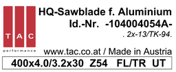 [10 400 40 54 A] TC-sawblade TAC 104004054A