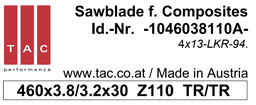 [10 460 38 110 A] TC-sawblade  TAC 1046038110A