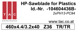 [10 460 44 36 B] TC-sawbalde  TAC 104604436B
