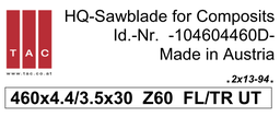 [10 460 44 60 D] TC-sawblade  TAC 104604460D