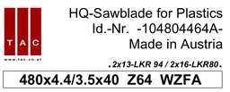 [10 480 44 64 A] TC-sawblade  TAC 104804464A