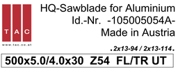 [10 500 50 54 A] TC-sawblade  TAC 105005054A