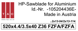 [10 520 44 36 E] TC-sawblade  TAC 105204436E