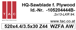 [10 520 44 44 B] TC-sawblade  TAC 105204444B