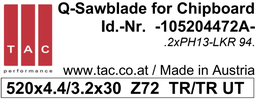 [10 520 44 72 A] TC-sawblade  TAC 105204472A