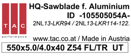 [10 550 50 54 A] TC-sawblade  TAC 105505054A