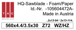 [10 560 44 72 A] TC-sawblade  TAC 105604472A