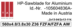 [10 560 48 36 A] TC-sawblade  TAC 105604836A