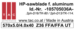 [10 570 50 36 A] TC-sawblade  TAC 105705036A