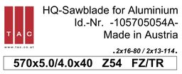 [10 570 50 54 A] TC-sawblade  TAC 105705054A