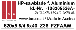 [10 620 55 36 A] TC-sawblade  TAC 106205536A