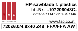 [10 720 60 48 C] HM-Sägeblatt  TAC 107206048C