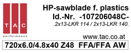 [10 720 60 48 C] TC-sawblade TAC 107206048C