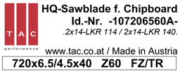 [10 720 65 60 A] TC-sawblade TAC 107206560A
