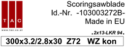 [10 300 32 72 B] TC-scorer  TAC 103003272B