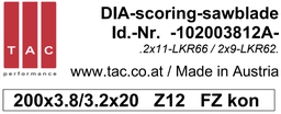 [10 200 38 12 A] diamond scorer TAC 102003812A
