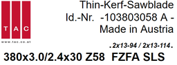 [10 380 30 58 A] HM-lama  TAC 103803058A