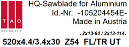 [10 520 44 54 E] TC-sawblade  TAC 105204454E