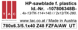 [10 780 63 48 B] HM-Sägeblatt  TAC 107806348B