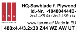 [10 480 44 44 B] HM-Sägeblatt  TAC 104804444B