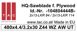 [10 480 44 44 B] TCsawblade TAC 104804444B