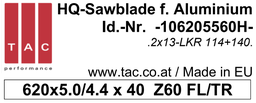 [10 620 55 60 H] TC-sawblade  TAC 106205560H