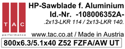 [10 800 63 52 A] TC-sawblade  TAC 108006352A