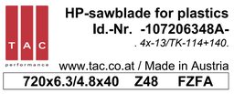[10 720 63 48 A] TC-sawblade TAC 107206348A