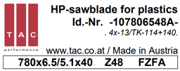 [10 780 65 48 A] TC-sawblade TAC 107806548A