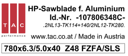 [10 780 63 48 C] TC-sawblade TAC 107806348C