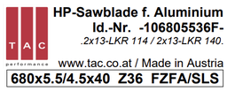 [10 680 55 36 F] TC-sawblade  TAC 106805536F